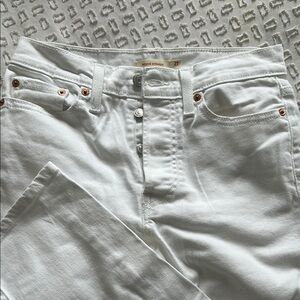 Levi’s Wedgie Straight White Jeans 27